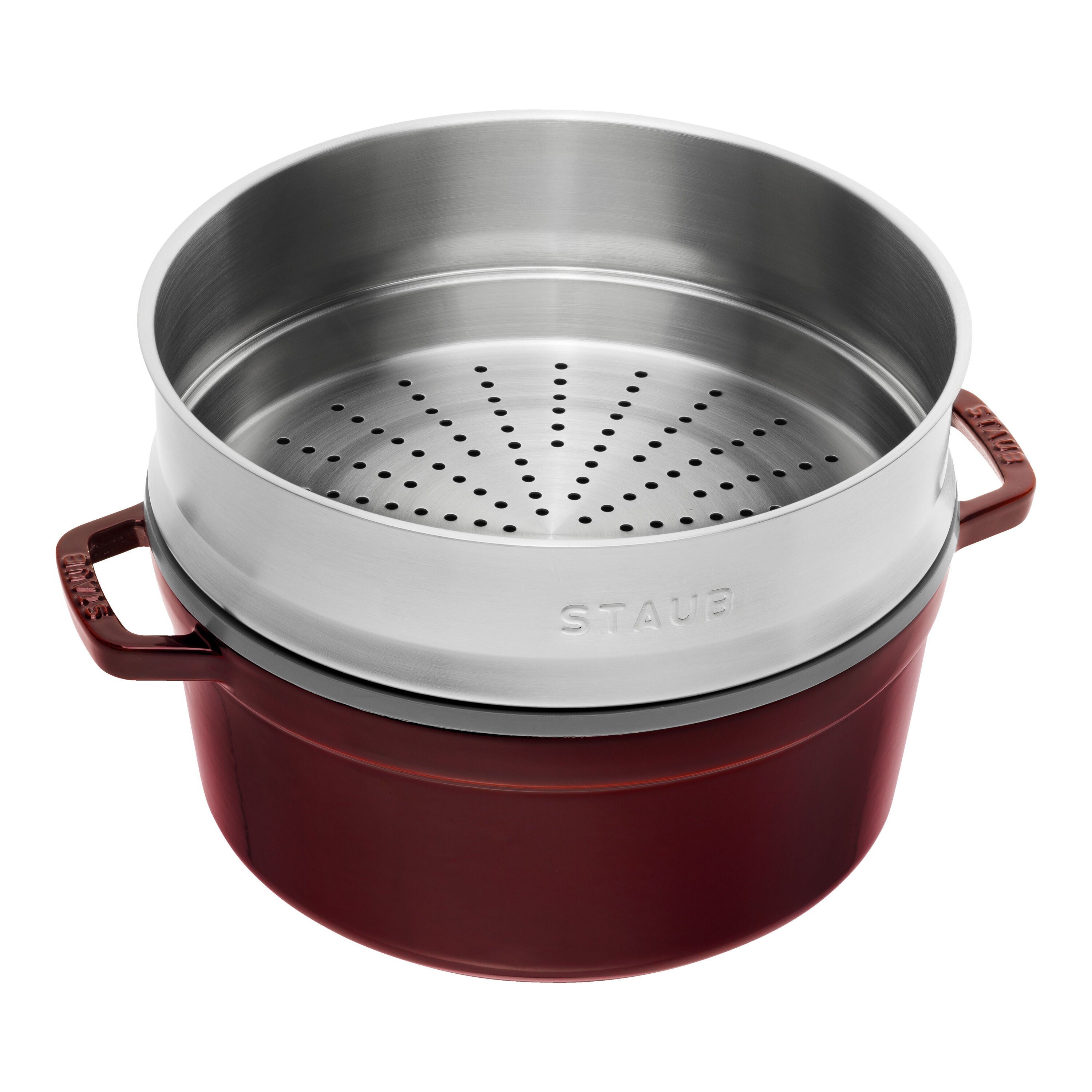 Staub Cocotte with steamer | round | cast iron