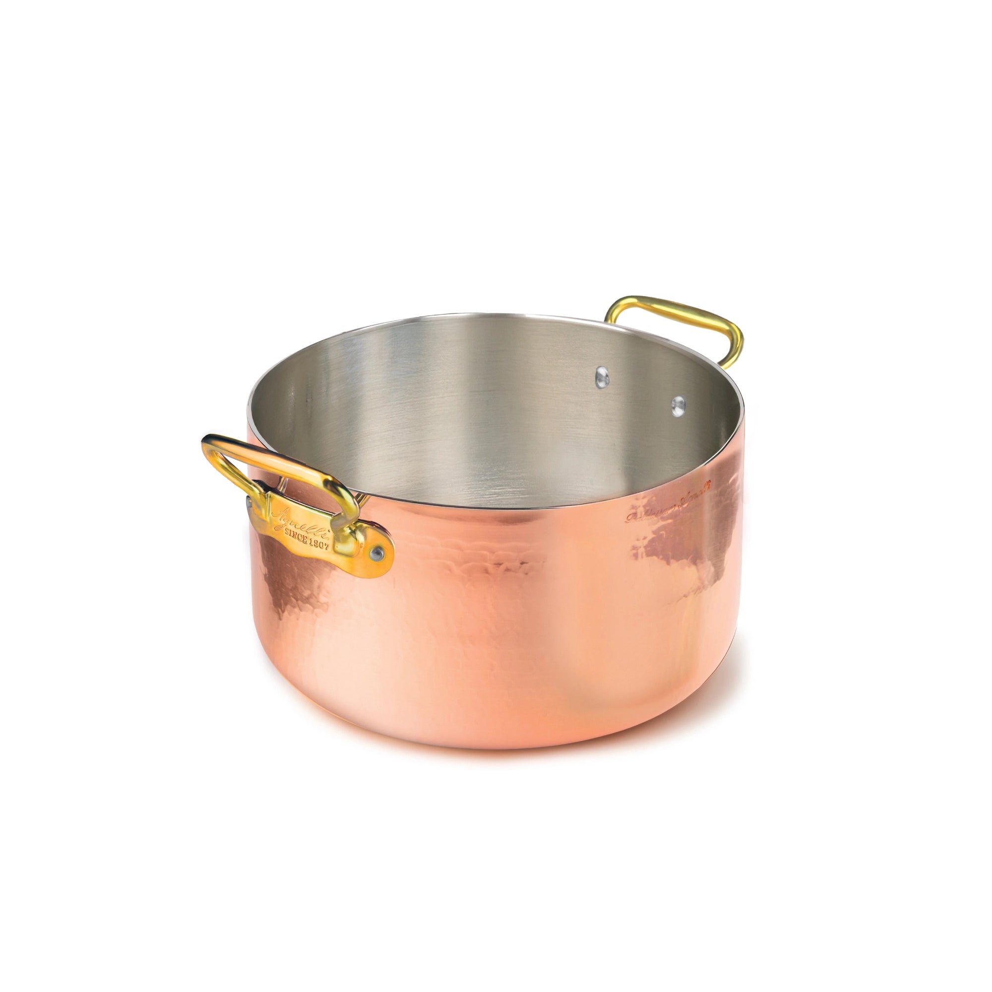 Agnelli lonac — čekićani bakar 1907 PVD
