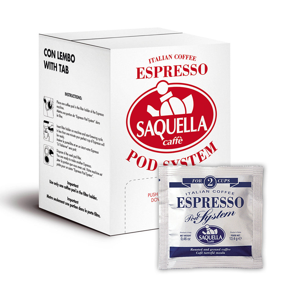 Saquella Espresso Regular pods ESE karton