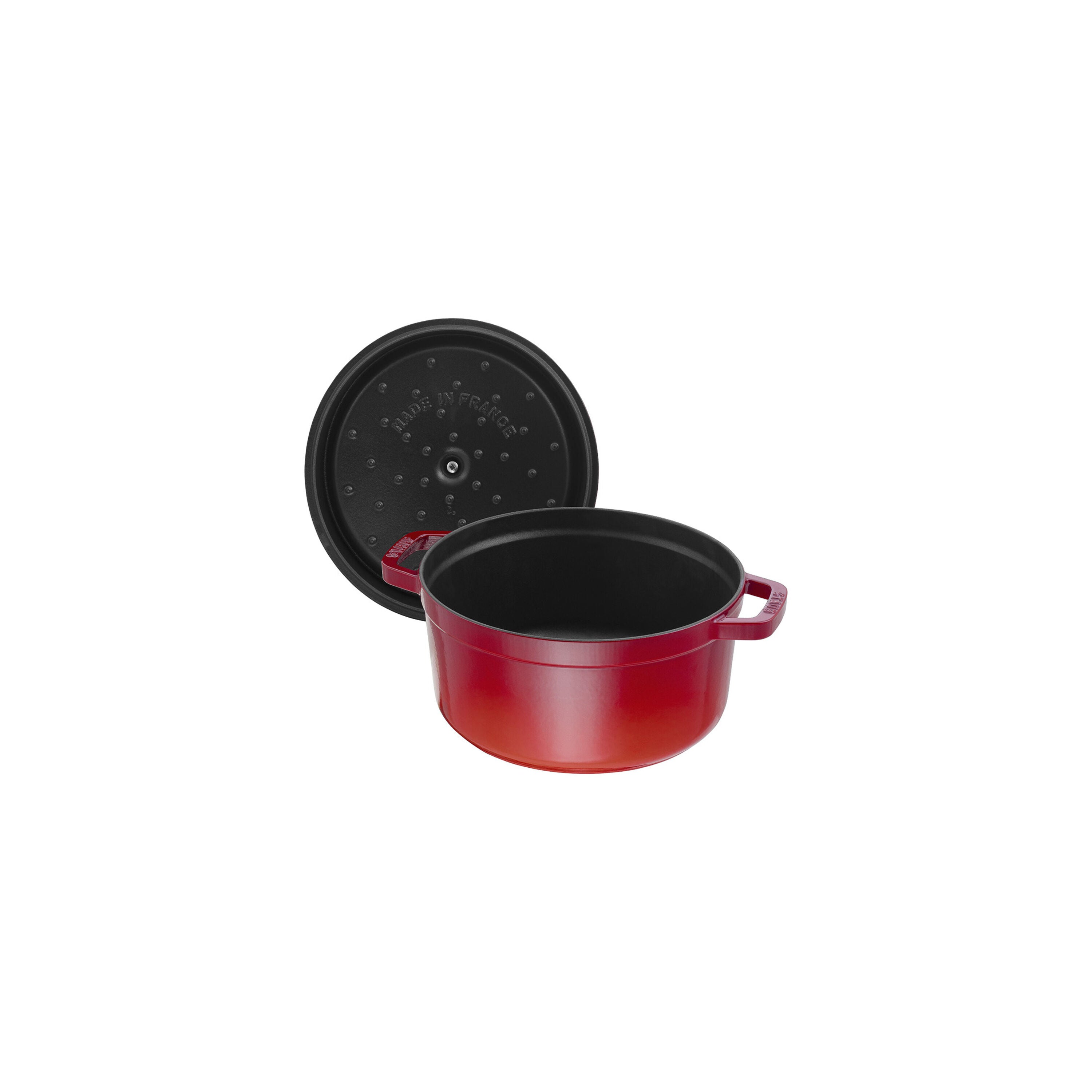 Staub La Cocotte 24 cm Cherry gusana šerpa sa poklopcem