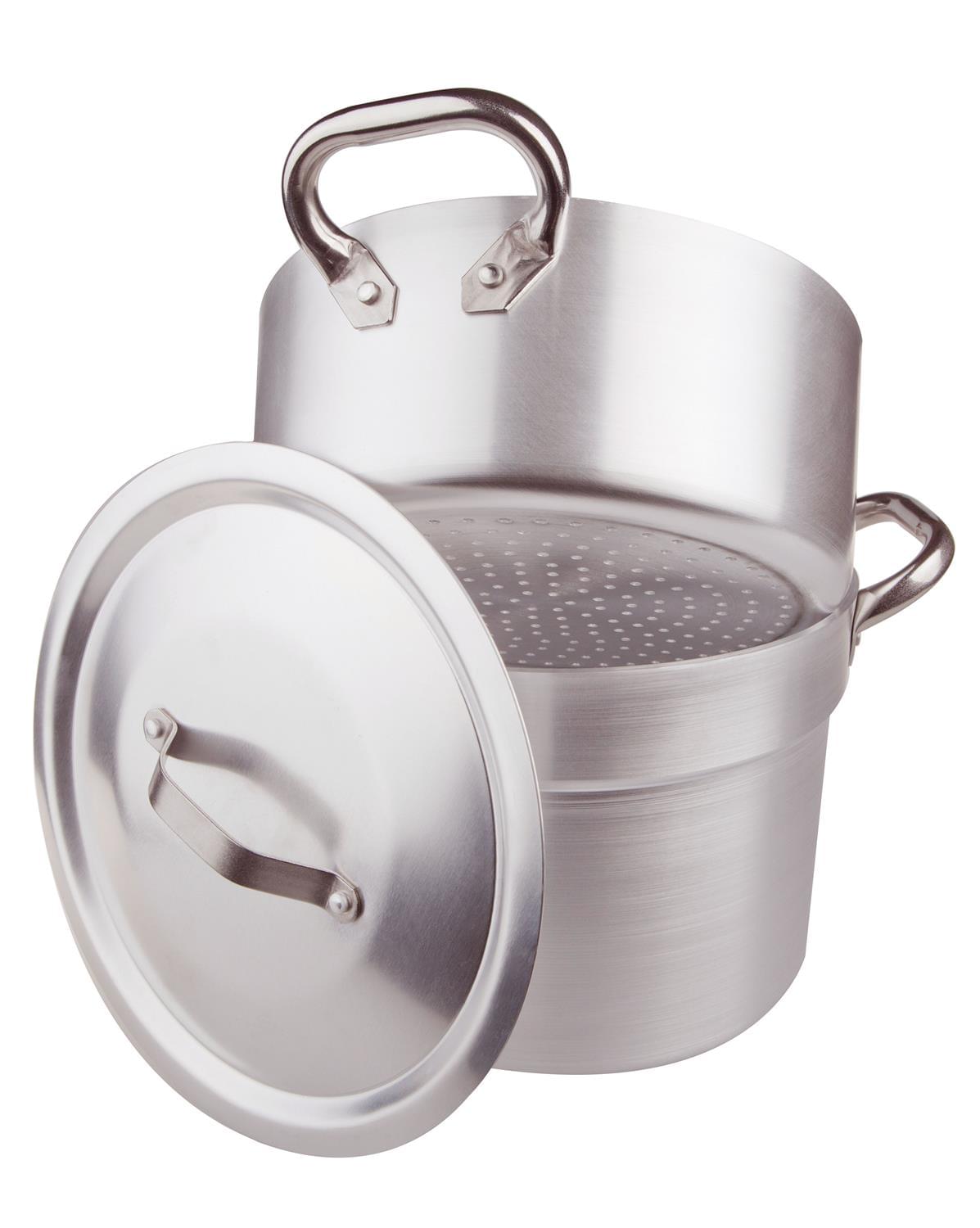 Agnelli set šerpi za povrće (lonac + parni umetak + poklopac) — aluminijum 3 mm