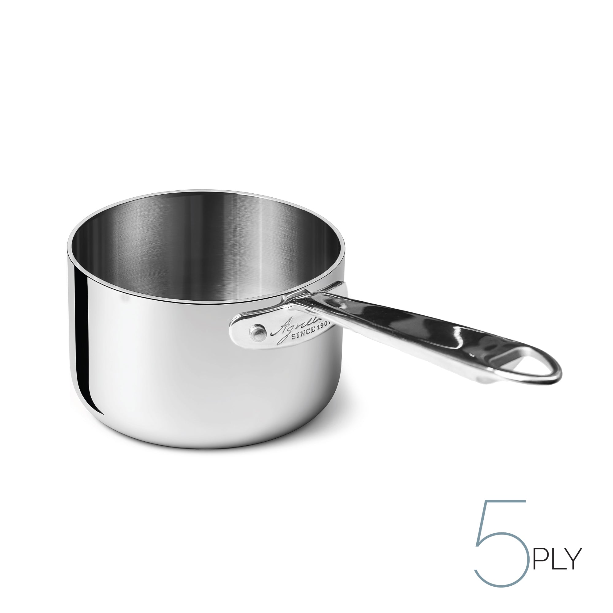 Agnelli šerpa sa drškom — Aluinox 5-Ply 1907 (inox drška)