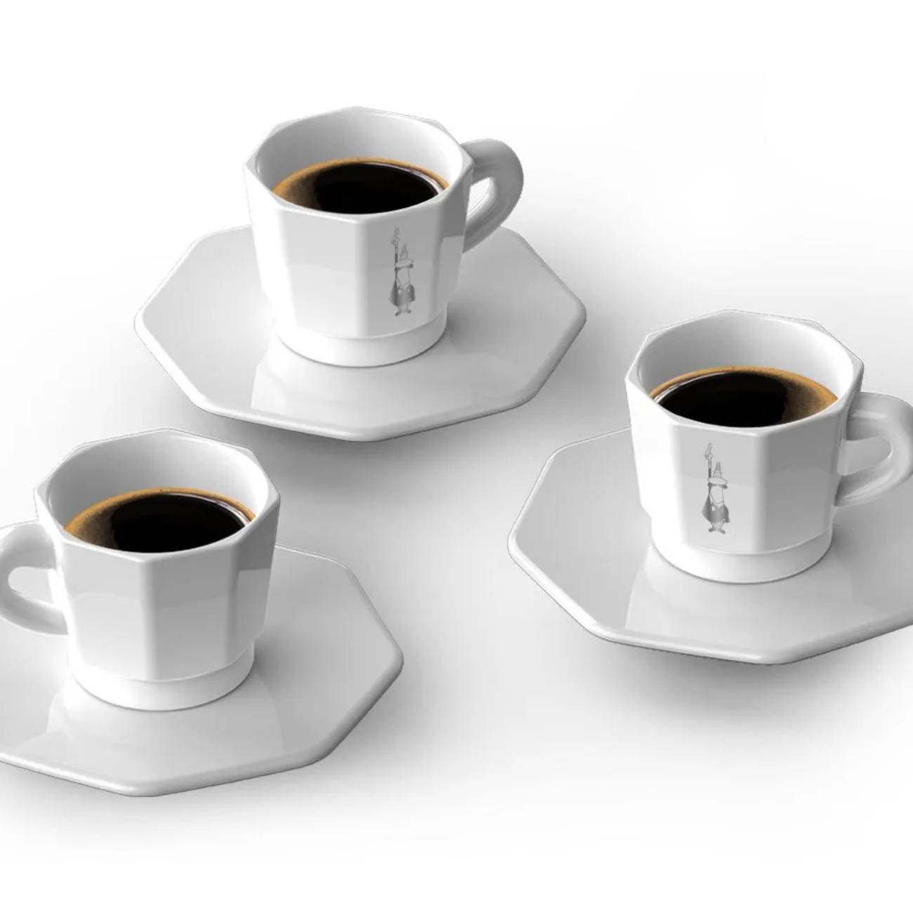 Bialetti Perfetto Moka white set 4 espresso šoljice