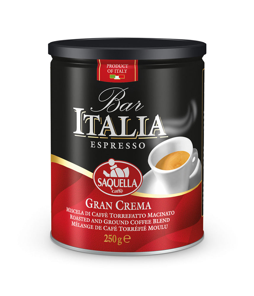 Saquella Bar Italia Gran Crema mlevena kafa 250 g limenka