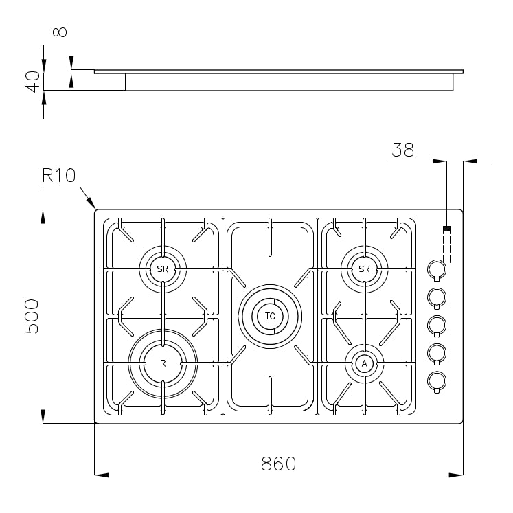 Foster Plinska ploča Professionale 5G 7055 062