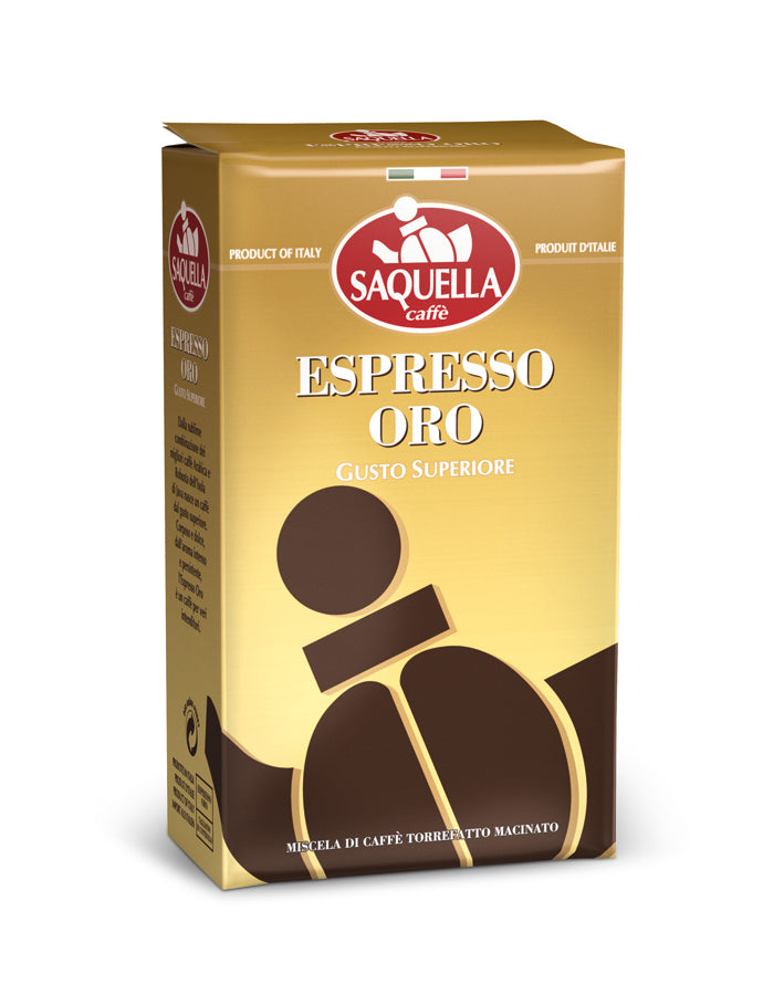 Saquella Espresso Oro mlevena kafa 250 g kesa