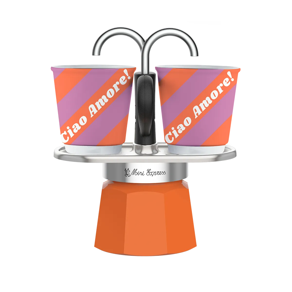 Bialetti Mini Express Ciao Amore + 2 Šoljice